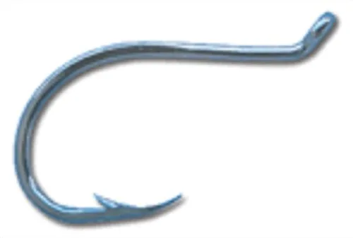 Miniatura 2 de Mustad Clásico extra fuerte forjado invertido giró hacia arriba ojo cuchillo punta pulpo/pico gancho Negro