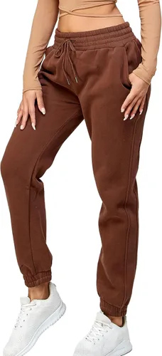 Miniatura 6 de IUUI Pantalones deportivos de cintura alta para mujer, con bolsillos, de algodón, holgados, atléticos