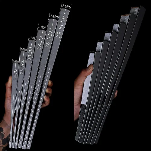 Miniatura 5 de Ventilador plegable portátil de aleación de titanio EDC, ventilador de mano, ventilador de metal de Tai Chi Kung Fu, adecuado para decoraciones