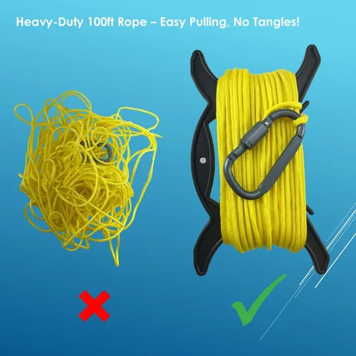 Miniatura 5 de Stainless Collapsible Crab Net with 100ft Rope, Bait Bag, Clip & Ruler – 6 Pieces Portable Crab Trap for Easy Storage – Durable Grid Design for Dock