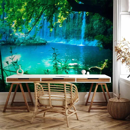 Miniatura 6 de artgeist Foto mural Cascada 138x101 pulg - Papel pintado no tejido de forro polar, decoración de pared, foto, impresión, imagen, diseño, paisaje