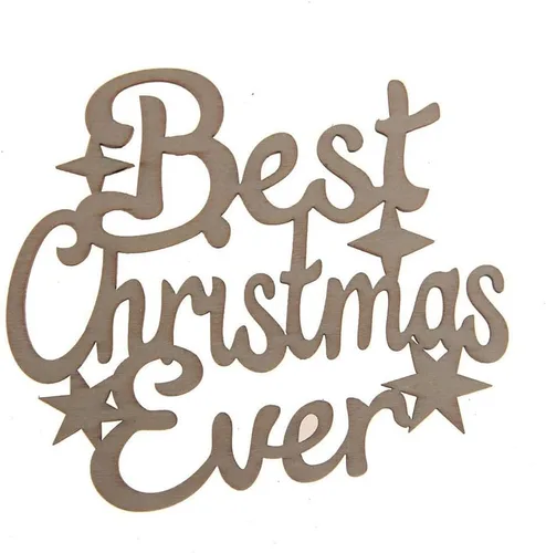Miniatura 4 de EXCEART 4 colgantes de madera decorativos ahuecados para Navidad, decoración de pared para fiestas en el hogar, manualidades y decoración única
