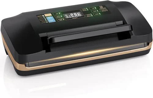 Máquina selladora al vacío, ahorro de alimentos comercial de alto rendimiento de 95 KPa con doble sello para 2 veces más resistencia, incluye bolsas