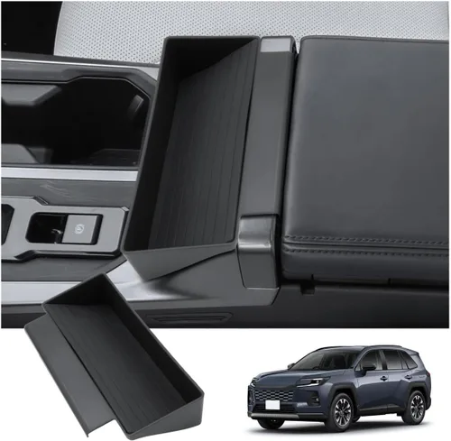 Miniatura 11 de BIXUAN Organizador de consola central RAV 4 2026 2026 para Toyota RAV 4 2026 2026, inserto y reposabrazos, alfombrilla inferior, caja