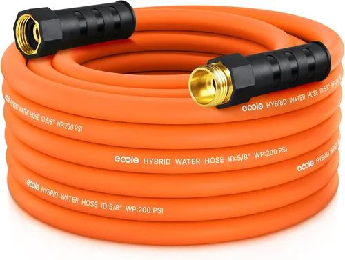 Miniatura 16 de Manguera de jardín de 3 x 5/8 pulgadas, manguera de agua resistente, flexible y duradera, resistente a las torceduras, ligera, manguera híbrida a