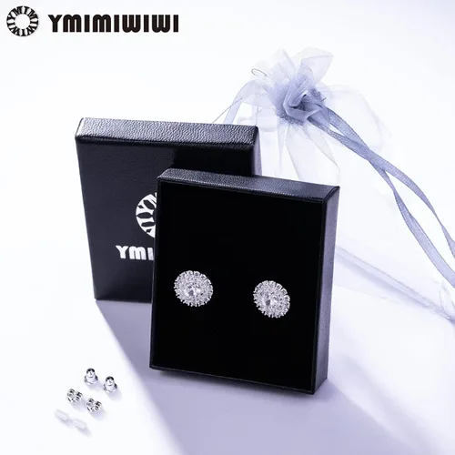 Miniatura 6 de Pendientes de tuerca sagrados para niñasmujeres, aretes de boda de oro plateado para damas de honor