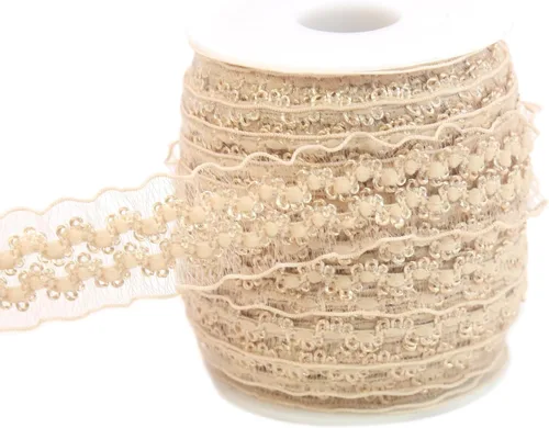 Miniatura 9 de Cinta de encaje elástica negra con volantes de 20 yardas para coser de 1 pulgada de organza de doble onda, ajuste de encaje, ropa y ropa