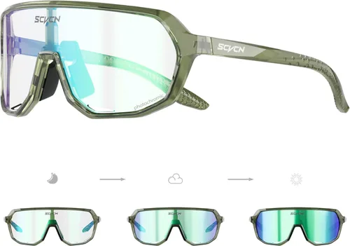Miniatura 22 de SCVCN Photochromic Cycling Glasses Men Women Clear Sports Sunglasses UV400 Protection for Cycling Running Baseball mtb S63 A15 Fotocrómico