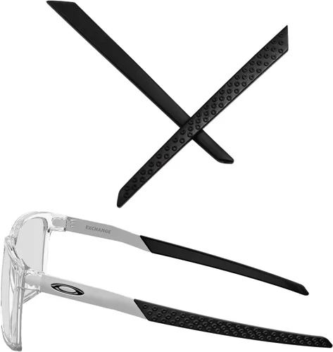 Calcetines de repuesto para gafas Oakley Exchange OX8055/Exchange R OX8184, fundas de goma negras para patillas