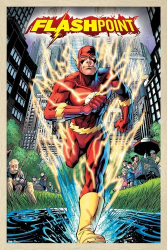 Miniatura 7 de Trends International DC Comics-The Flash-Flashpoint - Póster de pared, 14.725 x 22.375 pulgadas, versión enmarcada de madera de granero