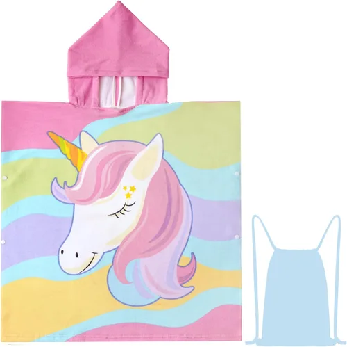 Miniatura 35 de NovForth Toalla de Playa para Niños y Niñas, Envoltorio de Toalla de Baño con Capucha de Cocodrilo, Toalla de Piscina para Niños Pequeños con Capucha