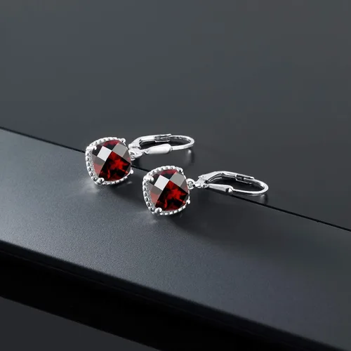 Miniatura 117 de Gem Stone King Aretes colgantes de plata de ley 925 de 0.315 pulgadas para mujer