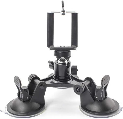 Miniatura 6 de Soporte de cámara para coche – Soporte de succión para cámara – Soporte de triple ventosa con cabeza roscada de 1/4 cabeza de bola de trípode de 360