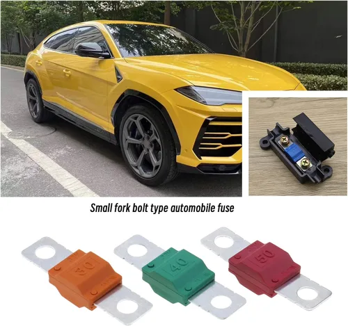 Miniatura 2 de Fusibles midi de 30/40/50/60/70/80/100Amp 32V Fusible de automóvil atornillado para sistema de energía marina, vehículos híbridos eléctricos
