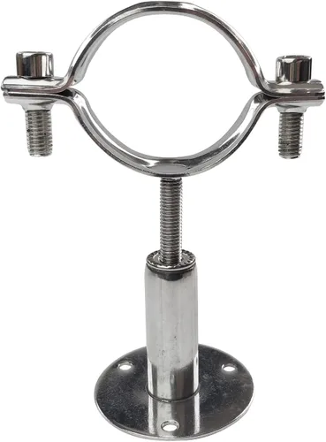 Miniatura 8 de Soporte de tubo de techo de montaje en pared de acero inoxidable 304 Soporte de tubo de techo ajustable correas de tubo de abrazadera para tubo