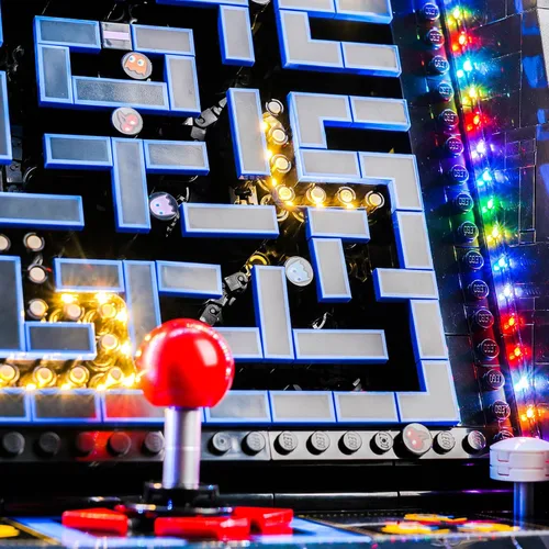 Miniatura 3 de Kit de luz mejorado compatible con Lego Icons PAC-Man Arcade Building Blocks Model, decoración de luces compatible con Lego 10323