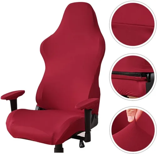 Miniatura 6 de DECHOUS 1 juego de fundas elásticas y lavables para silla de computadora, fundas protectoras para silla de oficina, protector para silla giratoria