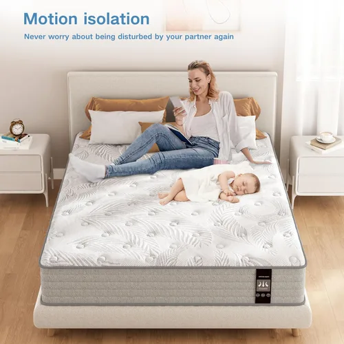 Miniatura 6 de Colchón individual de 8 pulgadas, espuma viscoelástica refrescante de gel, cama tamaño individual en una caja, sensación firme media para alivio