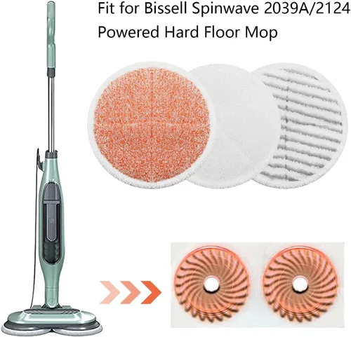 Miniatura 9 de Almohadillas para Escoba de Onda Giratoria Compatibles con Bissell Spin Wave 20399 23157 23159 2039A 2124A 20393 2039T 2039W 20391 20395 2307 2315A