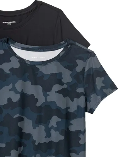 Miniatura 81 de Amazon Essentials Camiseta de manga corta con cuello redondo para mujer, de secado rápido, para entrenamiento, gimnasio, paquete múltiple