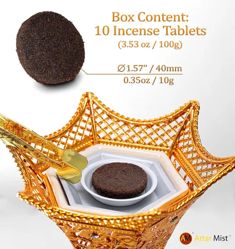 Miniatura 2 de ARABIYAT Oud Bakhoor Naaim Mejor árabe - Ladrillos de incienso árabe Ladrillos de incienso árabe Bukhoor Exótico aroma oriental leñoso