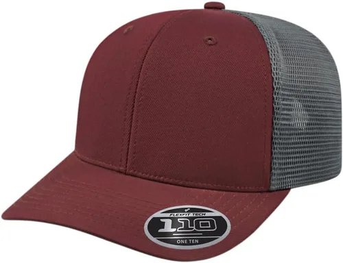 Miniatura 124 de Cap America i8502 Flexfit 110 Premium - Gorra de camionero de perfil medio con 6 paneles de malla trasera con protección UV y cierre ajustable Azul