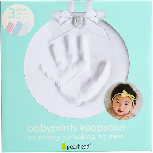 Miniatura 15 de Kit de huellas de bebé o huellas de Pearhead, mi primer adorno de Navidad, recuerdo de arcilla DIY, regalo para padres nuevos y futuros, 3 cintas