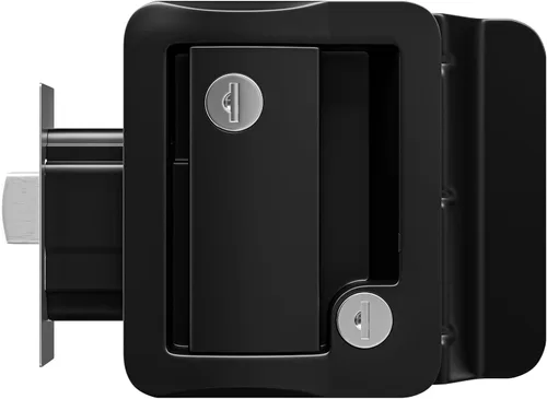 Miniatura 4 de Cerradura de puerta de entrada para remolque de viaje RV Cerrojo polar de paleta negra