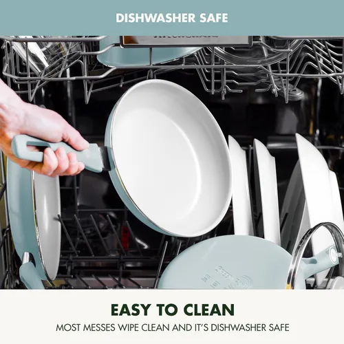 Miniatura 5 de GreenPan Dover - Sartén de 12 pulgadas con revestimiento antiadherente de cerámica libre de PFAS no tóxicos, para sellar, saltear, freír huevos
