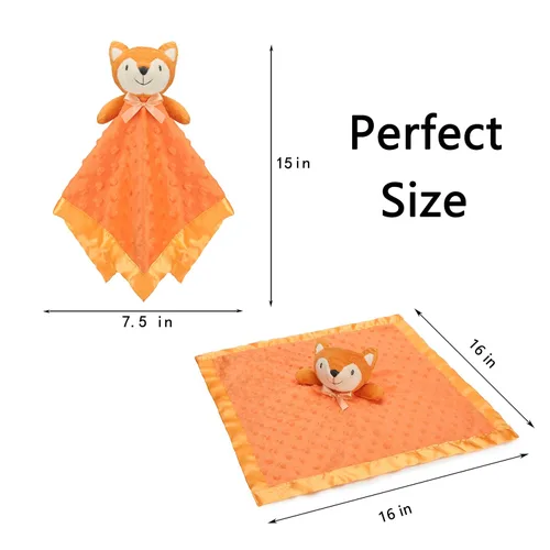 Miniatura 5 de Pro Goleem - Manta de seguridad de zorro, bonita y suave, para bebé, unisex, regalos para recién nacidos, manta para acurrucarse, juguete de Zorro