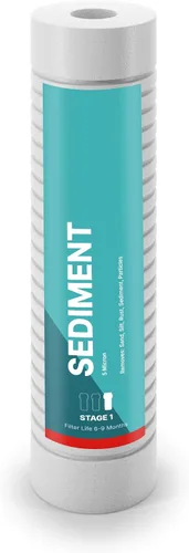 NU Aqua Reemplazo de filtro de sedimentos de ósmosis inversa – Cartucho universal de sistema de filtración de agua RO de 10 pulgadas de 5 micras – 1