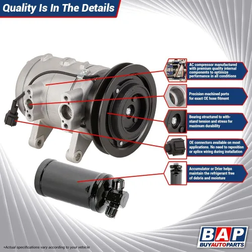 Miniatura 3 de Para Dodge Charger & Challenger V6 AC Compresor w/A/C Drier - BuyAutoParts 60-89328R2 Nuevo