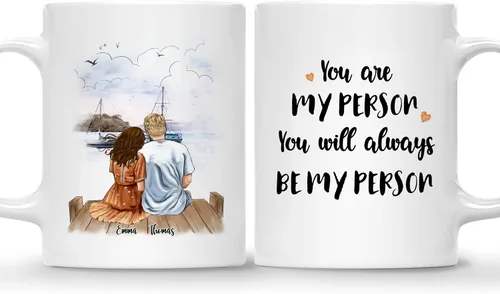Miniatura 10 de Gossby Taza de café personalizada para parejas, regalo personalizado para pareja, con diseño, nombre, aniversario, día de San Valentín, regalo