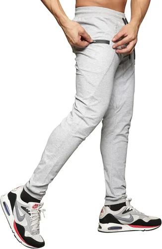 Miniatura 2 de MAIKANONG Pantalones deportivos ajustados para hombre, pantalones de entrenamiento para gimnasio, correr, atletismo, casual