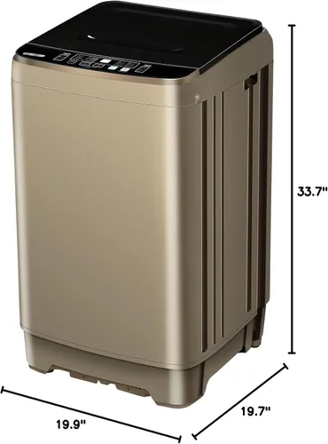 Miniatura 9 de Lavadora completamente automática con pantalla LED, 10 programas y 8 selecciones de niveles de agua, lavadora de lavandería compacta portátil