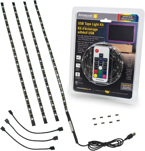 Miniatura 22 de Armacost Lighting Kit de luz en cinta LED regulable para AC del hogar, blanco cálido suave (1.5M) 424502 2700K blanco cálido 5 m