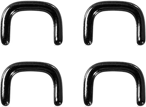 4 piezas de retenedor de tabique de vidrio 16G 14G 12G 10G 8G, 2 piezas negro y 2 piezas transparente en forma de U con anillos en O para trabajo,