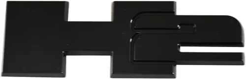 Miniatura 3 de 2 piezas de emblemas 3D de placa de nombre de puerta del portón trasero H2 para Hummer H2 2003-2009 (negro)