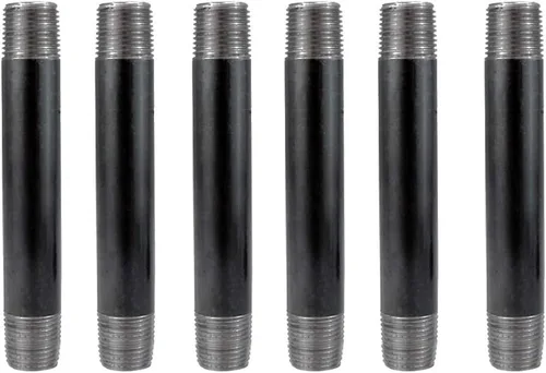 Miniatura 10 de GeilSpace Paquete de 6 Tubos de Metal Gris Precortados de 1/2" × 4" de Servicio Pesado, Acero Industrial que se Adapta a Tuberías y Accesorios