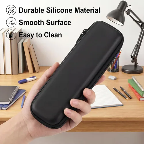 Miniatura 2 de Mudder Estuche de lápiz con carcasa dura para lápices y lápices capacitivos, estuche delgado para bolígrafos de viaje pequeño, estuche de bolsillo
