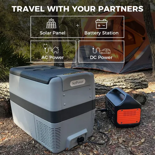 Miniatura 6 de Setpower AJ40 refrigerador portátil con cubierta de 42 cuartos, enfriador eléctrico de 12 voltios, refrigerador para auto, para camión, furgoneta