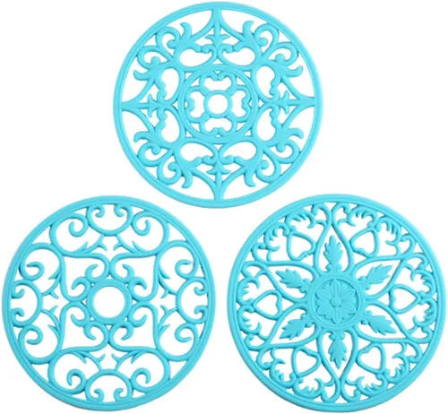 Miniatura 20 de Colinda Salvamanteles de silicona para platos calientes, ollas calientes y almohadillas, protege la encimera de ollas calientes y sartenes que salen