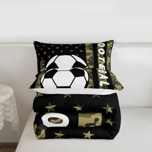 Miniatura 27 de Feelyou Juego de edredón de baloncesto para niñas y niños, juego de ropa de cama con juegos de pelota, decoración de habitación, regalo para amantes