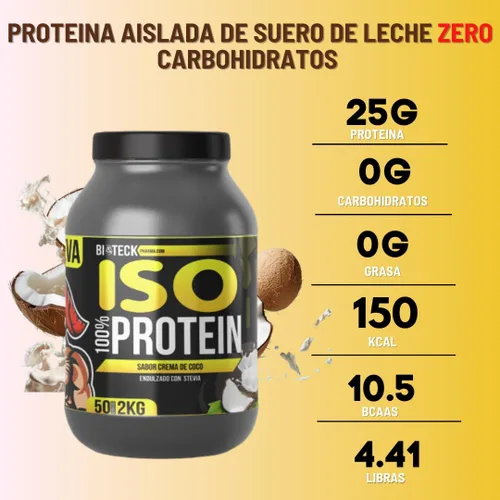 Miniatura 3 de Proteína ISO sabor crema de coco... (CREMA DE COCO, 4.4 lbs)