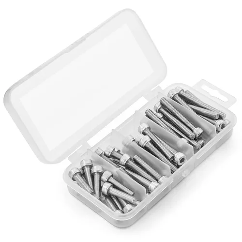 Miniatura 7 de Tornillos de cabeza hexagonal M5 x 0.787 in 0.984 in 1.181 in 1.378 in 1.575 in Tornillos de cabeza hexagonal 304 de acero inoxidable Allen máquina