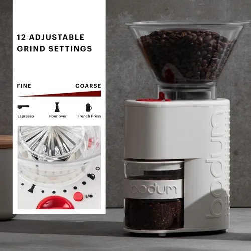 Miniatura 4 de Molino de café eléctrico con cuchillas Bodum Bistro, Blanco