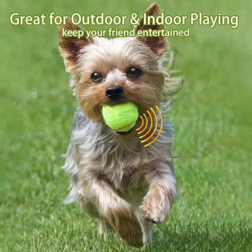 Miniatura 7 de Magicorange Pelotas de tenis para perros, paquete de 90 pelotas de 6.35 cm con sonido para ejercicio de búsqueda, pelota de goma natural