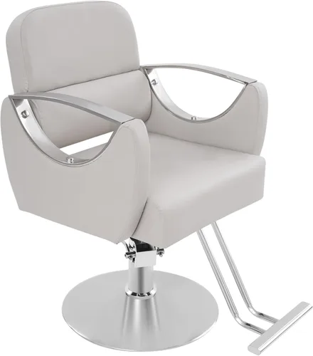 Sillas de peluquería para estilistas, silla de salón hidráulica de altura ajustable, rotación de 360 grados, equipo de belleza de spa para Beige