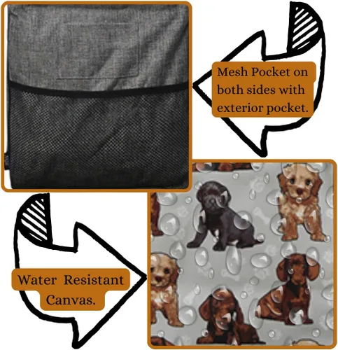 Miniatura 495 de NGIL Bolsa de comestibles reutilizable extra grande plegable de gran tamaño para comestibles, almacenamiento, picnic, playa, Estampado