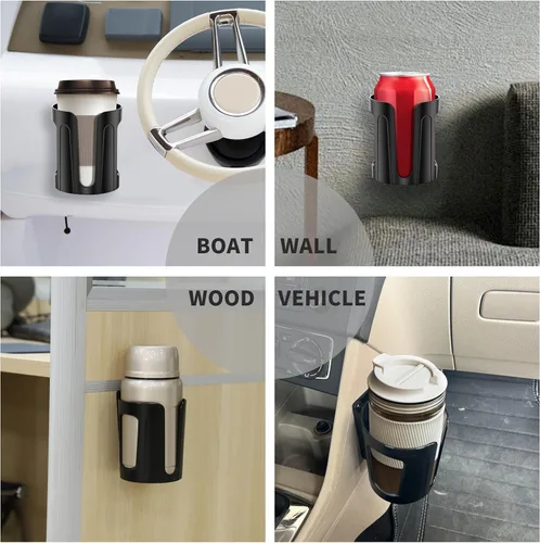 Miniatura 3 de LITTLEMOLE Portavasos grande, soporte universal para bebidas para casi cualquier tamaño de botella o lata, ideal para caravanas, coches, furgonetas